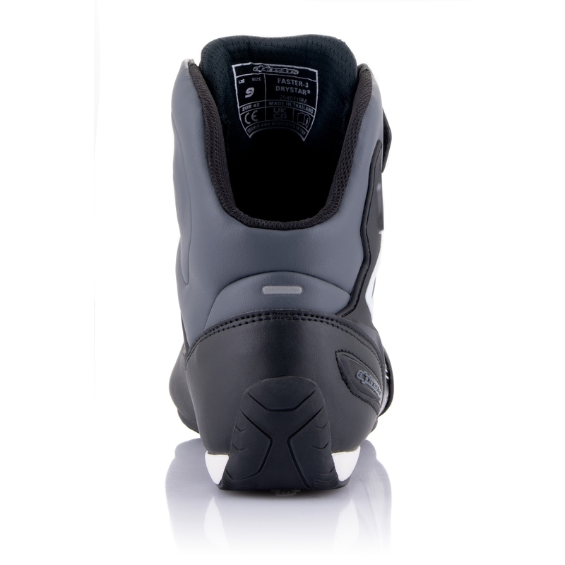 "Alpinestars Faster-3 Drystar" juodai tamsiai pilki motociklininko batai