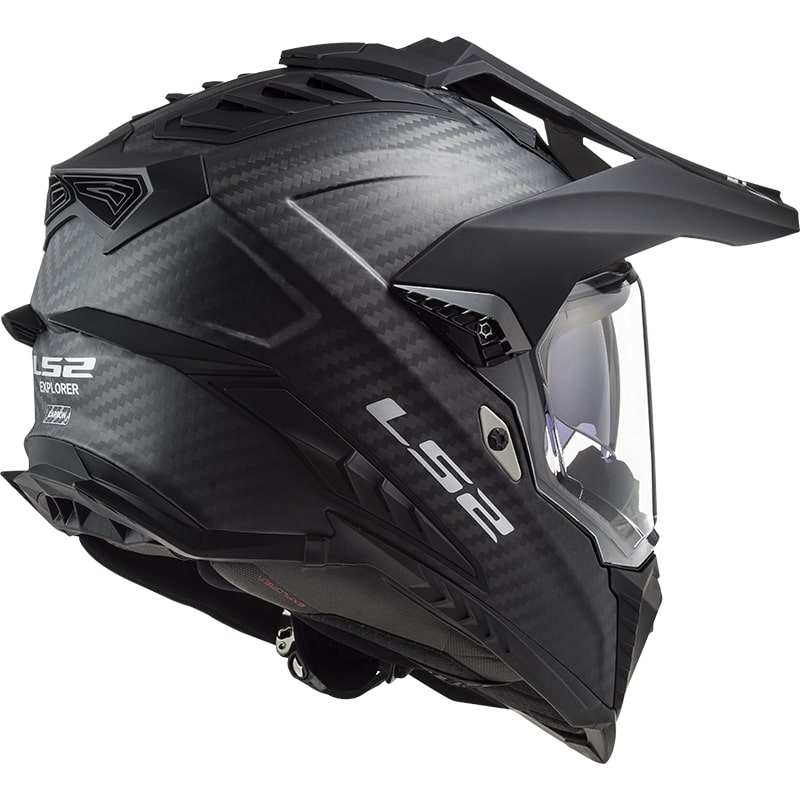 Enduro přilba LS2 MX701 Explorer C Solid Carbon černá matná - II. jakost