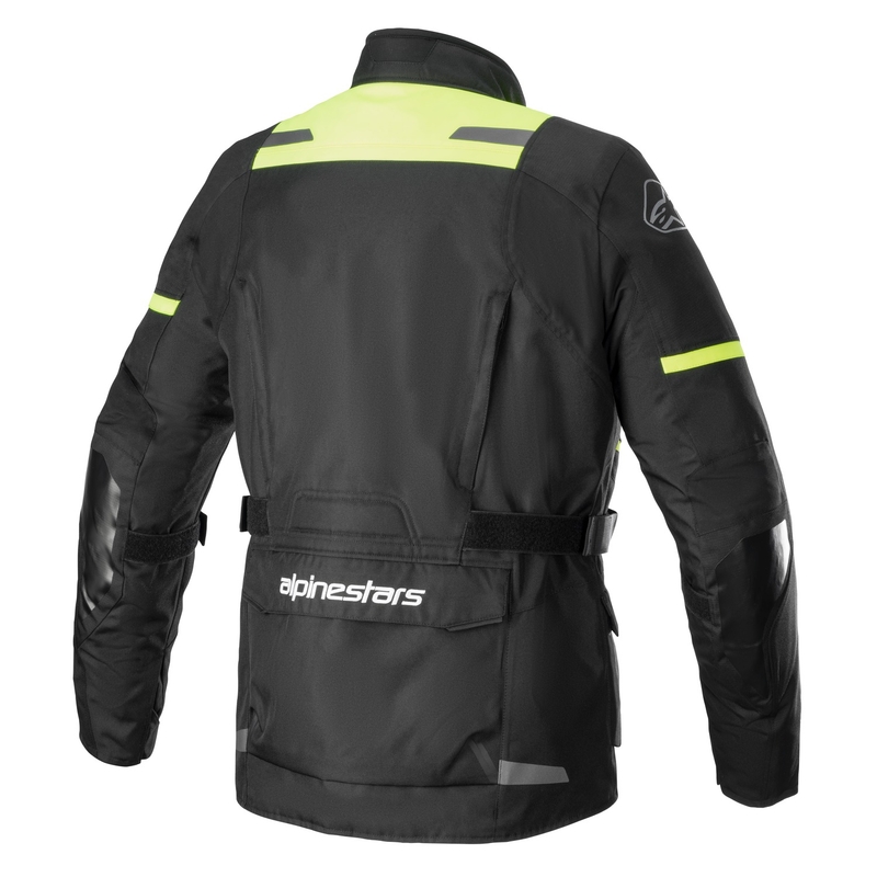 Alpinestars Andes Drystar 3 juoda-fluo geltona motociklininko striukė