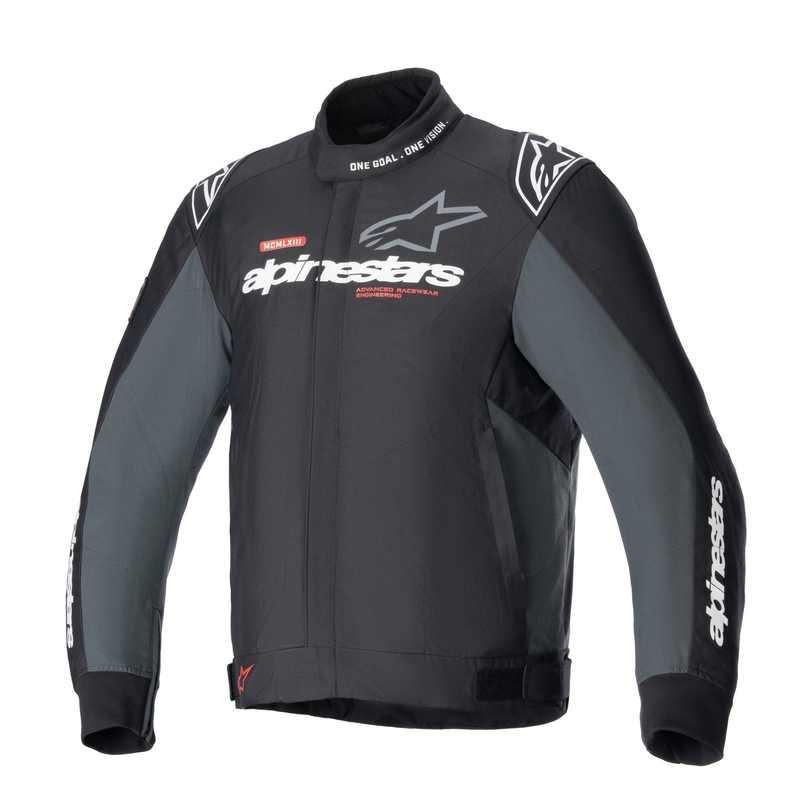 "Alpinestars Monza Sport" juoda-pilka-raudona-balta motociklininko striukė