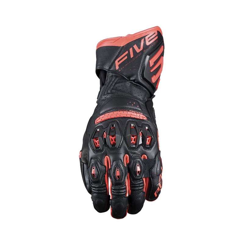 Rukavice na motorku FIVE RFX3 EVO černo-fluo červené