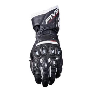Motociklininko pirštinės FIVE RFX3 EVO juodos ir baltos spalvos