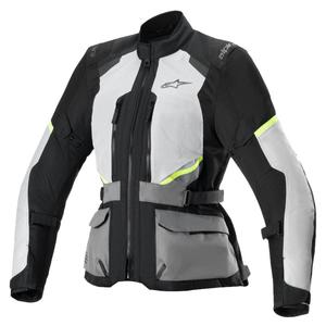 "Alpinestars" moteriška motociklininko striukė "Stella Andes Air Drystar Light Grey-Dark Grey-Black-Fluo Yellow