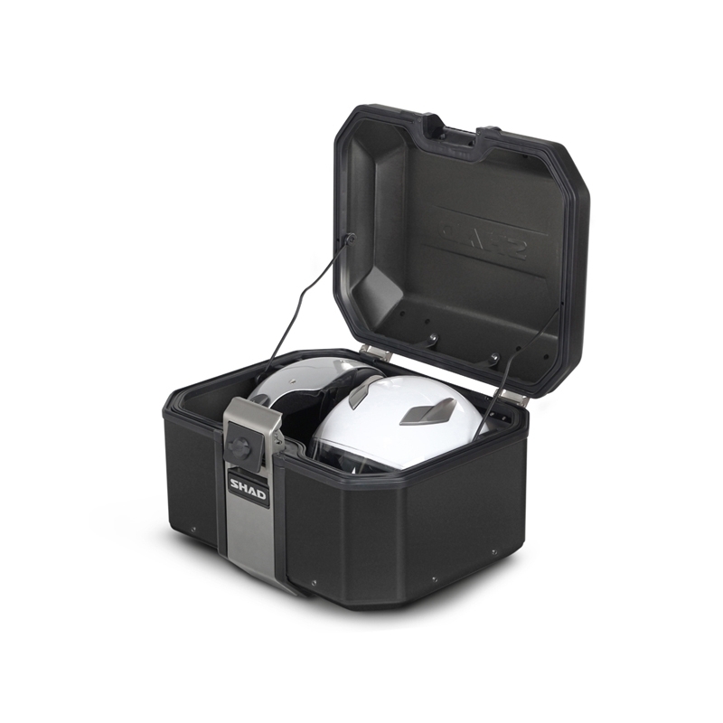 Aliumininis viršutinis dėklas motociklui SHAD Terra TR48 BLACK EDITION - II. kokybė išpardavimas