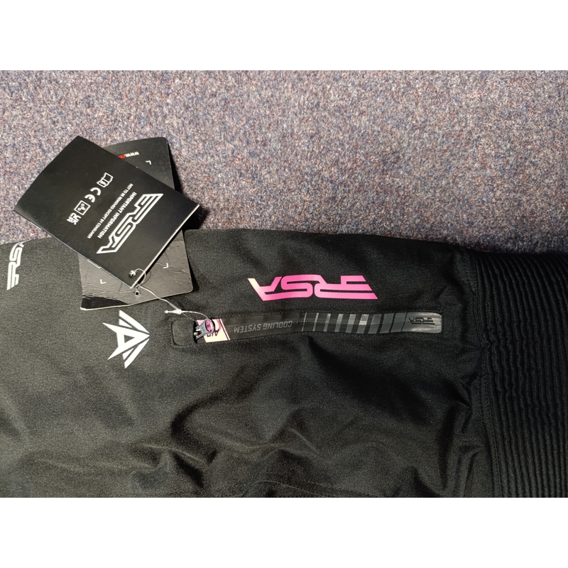 Moteriškos motociklininko kelnės RSA Greby 2 black and pink - II kokybė