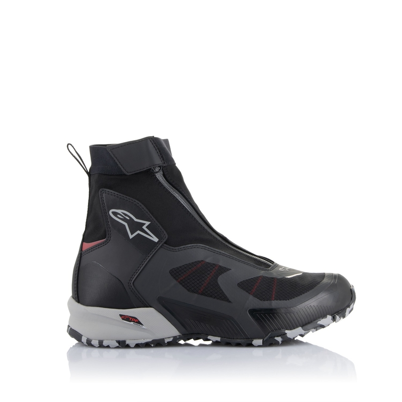 "Alpinestars CR-8 Gore-Tex" juodai pilkai raudoni motociklininko batai