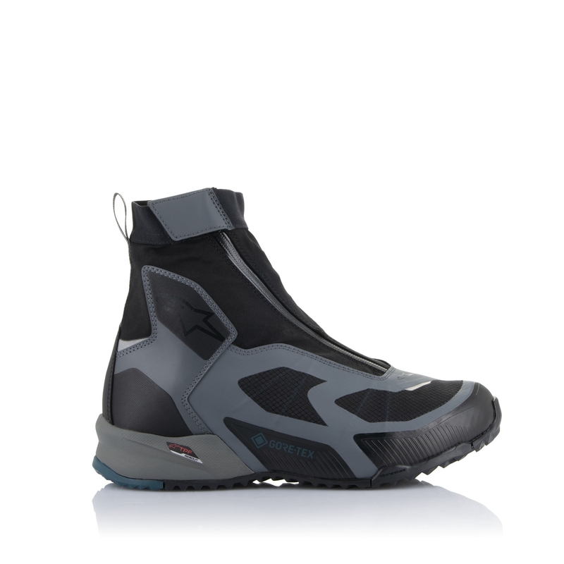 "Alpinestars CR-8 Gore-Tex" juodai pilkai mėlyni motociklininko batai