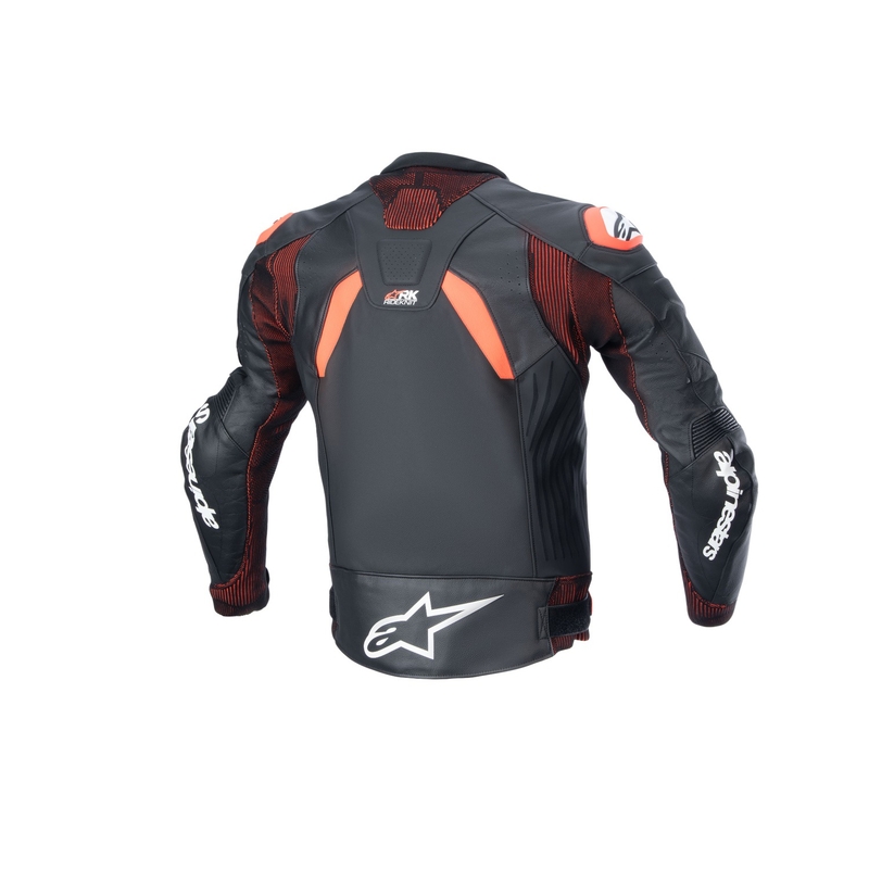 Alpinestars GP Plus R 4 Rideknit Black-Fluo Red-White odinė motociklininko striukė
