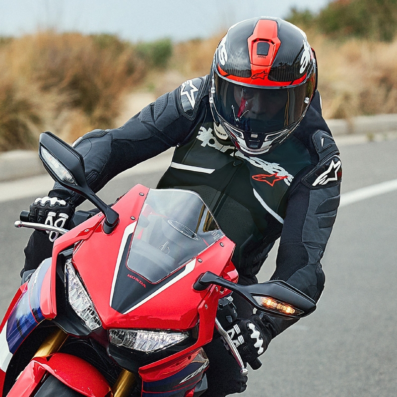 Alpinestars Atem 5 juodai balta odinė motociklo striukė