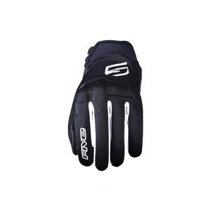 Motociklininko pirštinės FIVE Globe EVO juoda ir balta