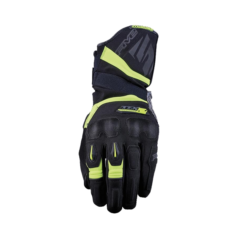 Motociklininko pirštinės FIVE TFX2 WP juoda-fluo geltona