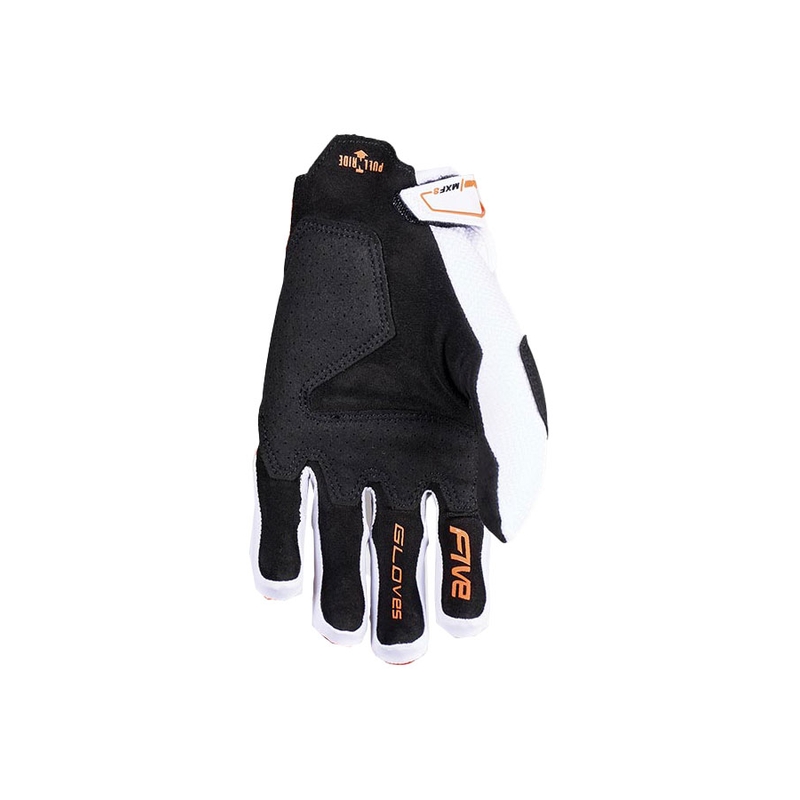 Vaikiškos motokroso pirštinės FIVE MFX3 EVO oranžinės ir baltos spalvos