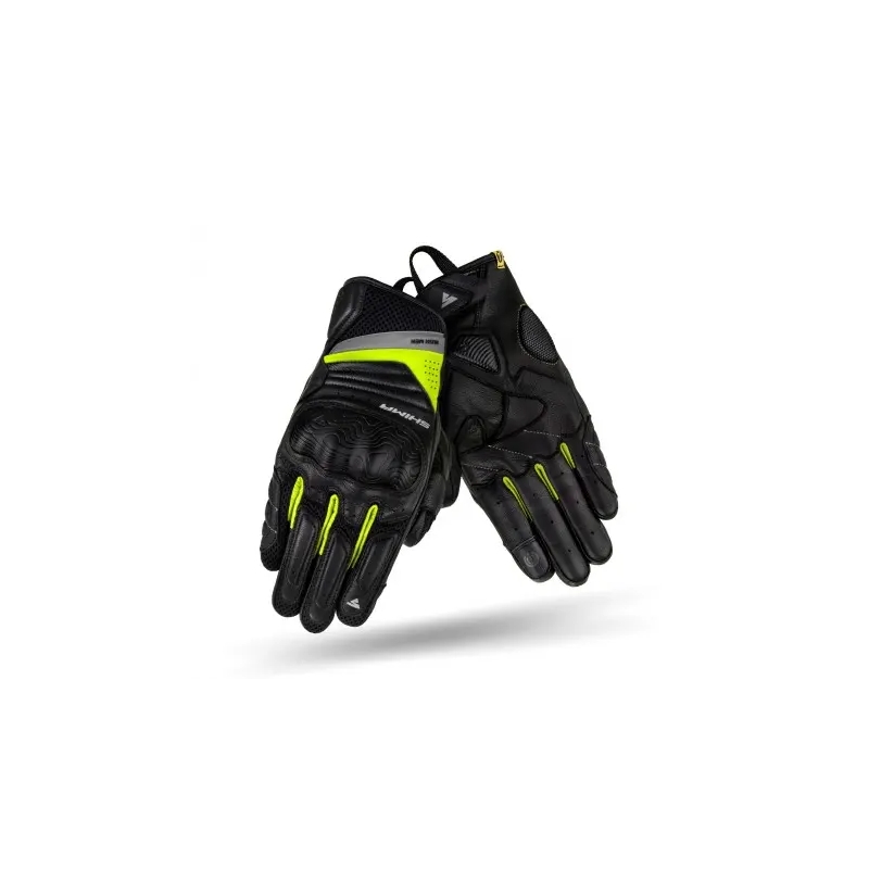 Motociklininko pirštinės Shima Rush black-fluo yellow
