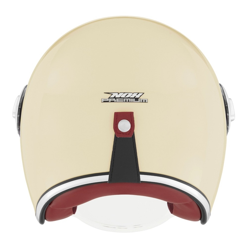 Atviras motociklininko šalmas NOX PREMIUM Heritage cream white