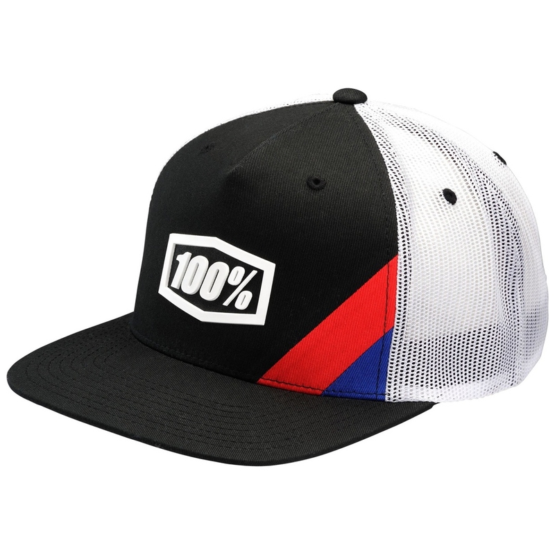 Kepurė 100% Cornerstone Trucker juoda ir balta