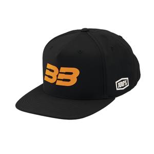 Kepurė 100% BB33 Snapback black-orange