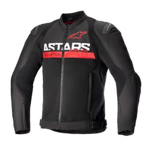 Alpinestars SMX Air juoda-fluo raudona motociklininko striukė