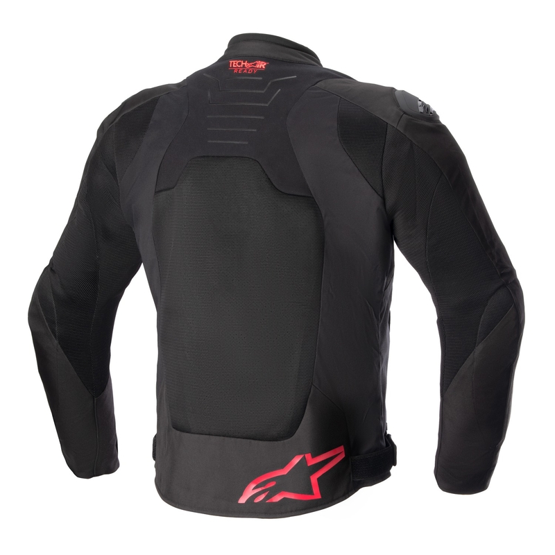 Alpinestars SMX Air juoda-fluo raudona motociklininko striukė