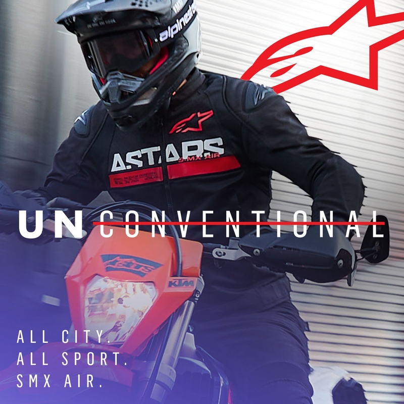 Alpinestars SMX Air juoda-fluo raudona motociklininko striukė