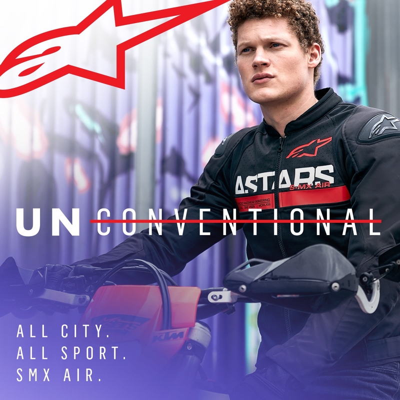 Alpinestars SMX Air juoda-fluo raudona motociklininko striukė