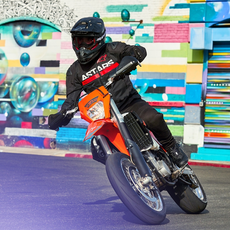 Alpinestars SMX Air juoda-fluo raudona motociklininko striukė