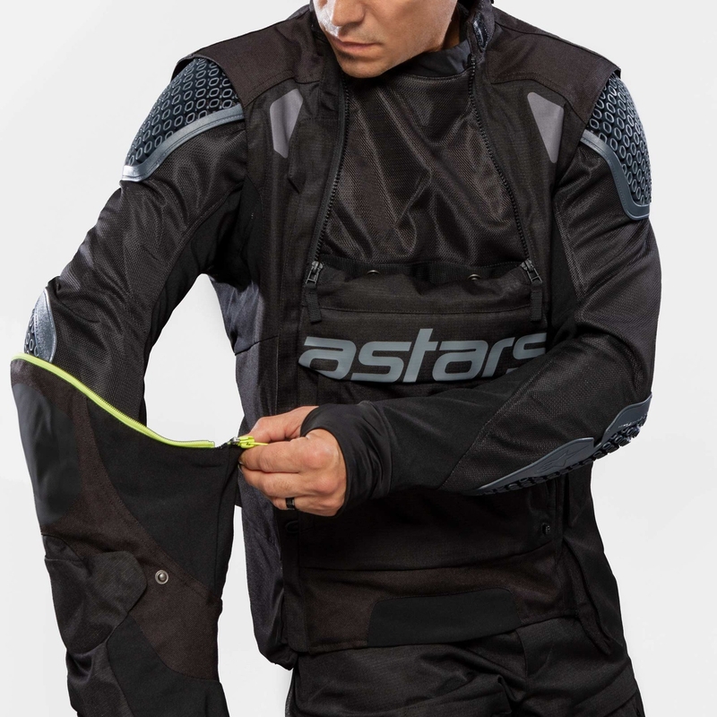 Alpinestars Halo Drystar šviesiai pilka-tamsiai pilka-juoda-fluo raudona motociklininko striukė