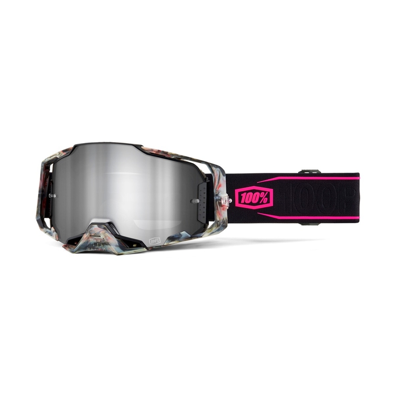 Motokroso akiniai 100% - JAV ARMEGA Sarcelle silver plexi