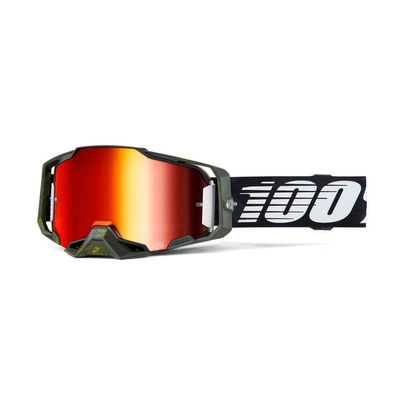 Motokroso akiniai 100% - JAV ARMEGA Soledad red plexi