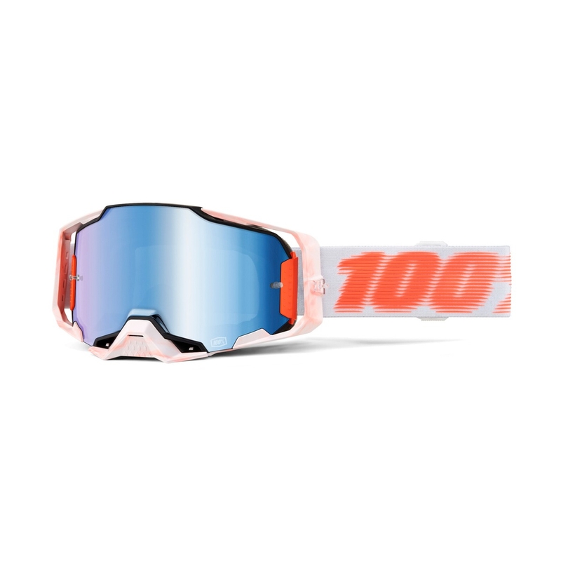 Motokroso akiniai 100% - JAV ARMEGA Tubular blue plexi