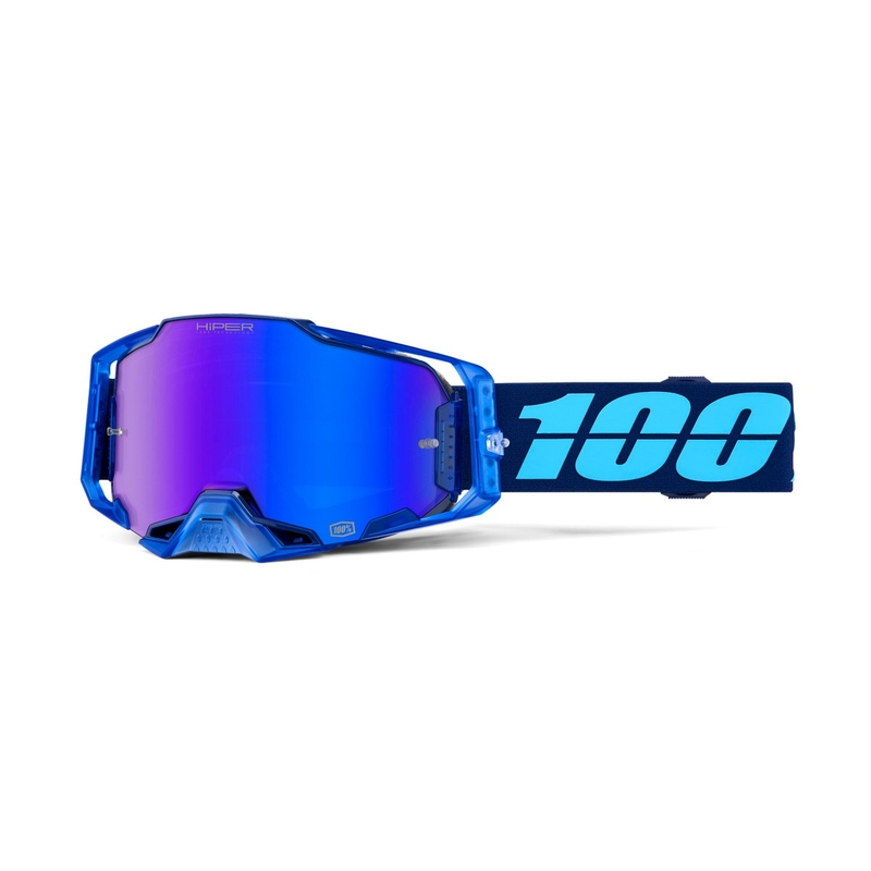 Motokroso akiniai 100% - JAV ARMEGA COUPE - Hyper blue plexi