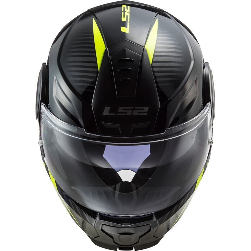 Vyklápěcí přilba na motorku LS2 FF902 Scope Skid černo-fluo žlutá - II. jakost