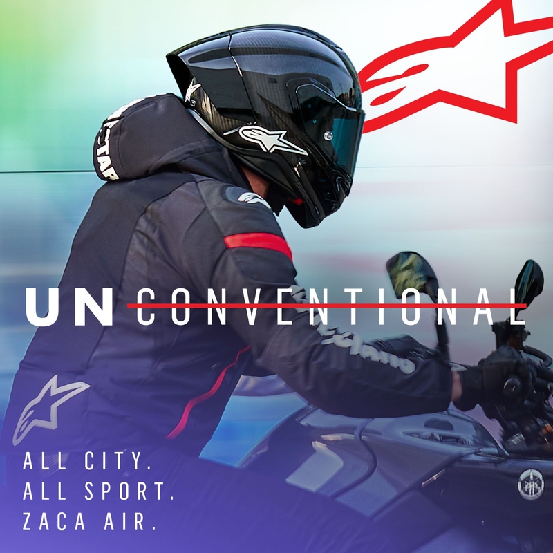 Alpinestars Zaca Air neperšlampama motociklininko striukė juoda-balta-fluo raudona