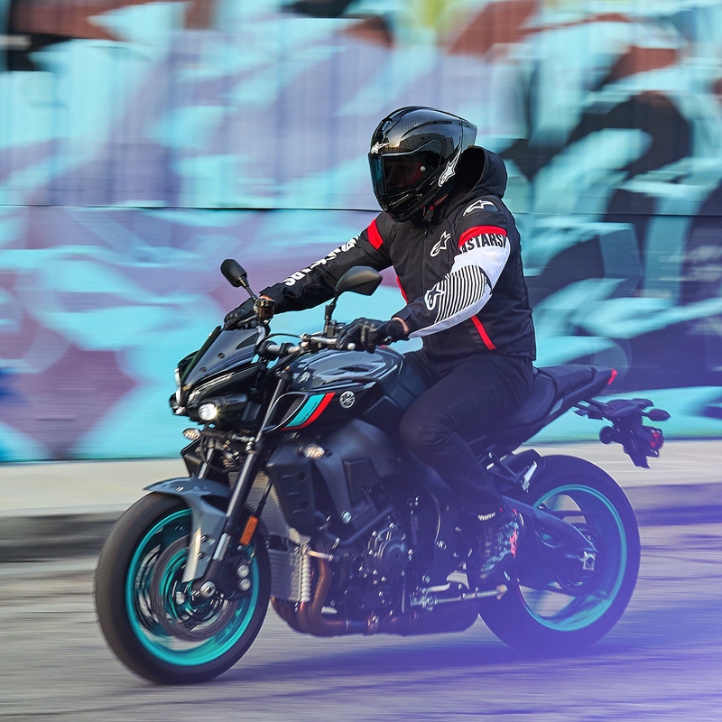 Alpinestars Zaca Air neperšlampama motociklininko striukė juoda-balta-fluo raudona