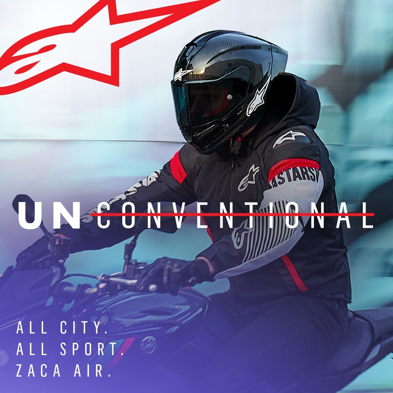 Alpinestars Zaca Air neperšlampama motociklininko striukė juoda-balta-fluo raudona