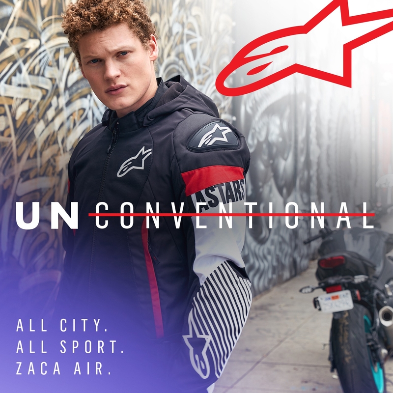 Alpinestars Zaca Air neperšlampama motociklininko striukė juoda-balta-fluo raudona