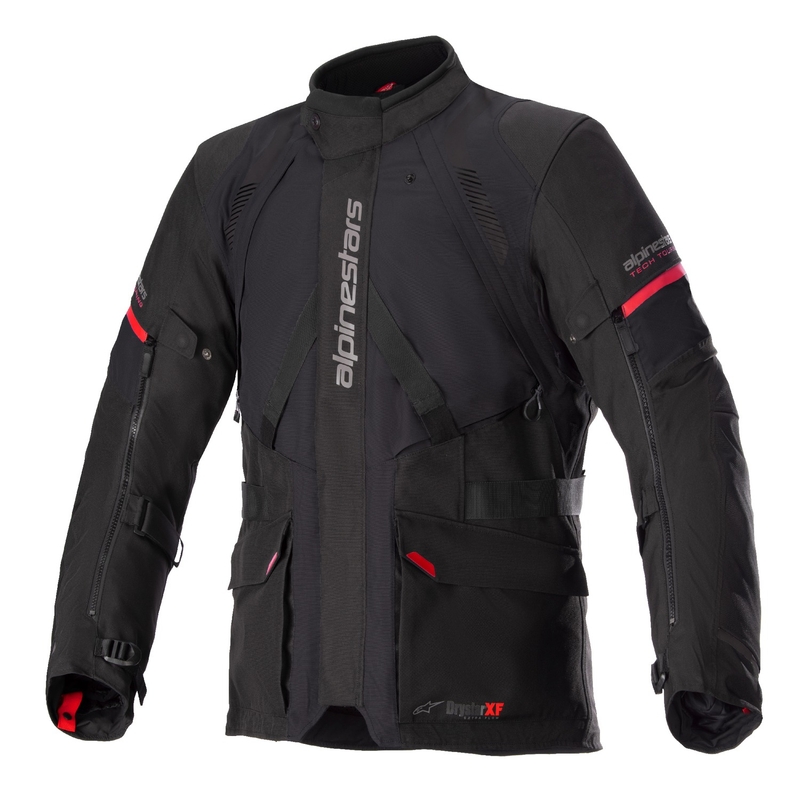 Alpinestars Monteira Drystar XF juodai raudona motociklininko striukė