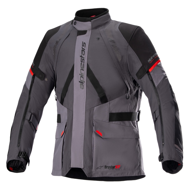 Bunda na motorku Alpinestars Monteira Drystar XF tmavě šedo-černo-červená