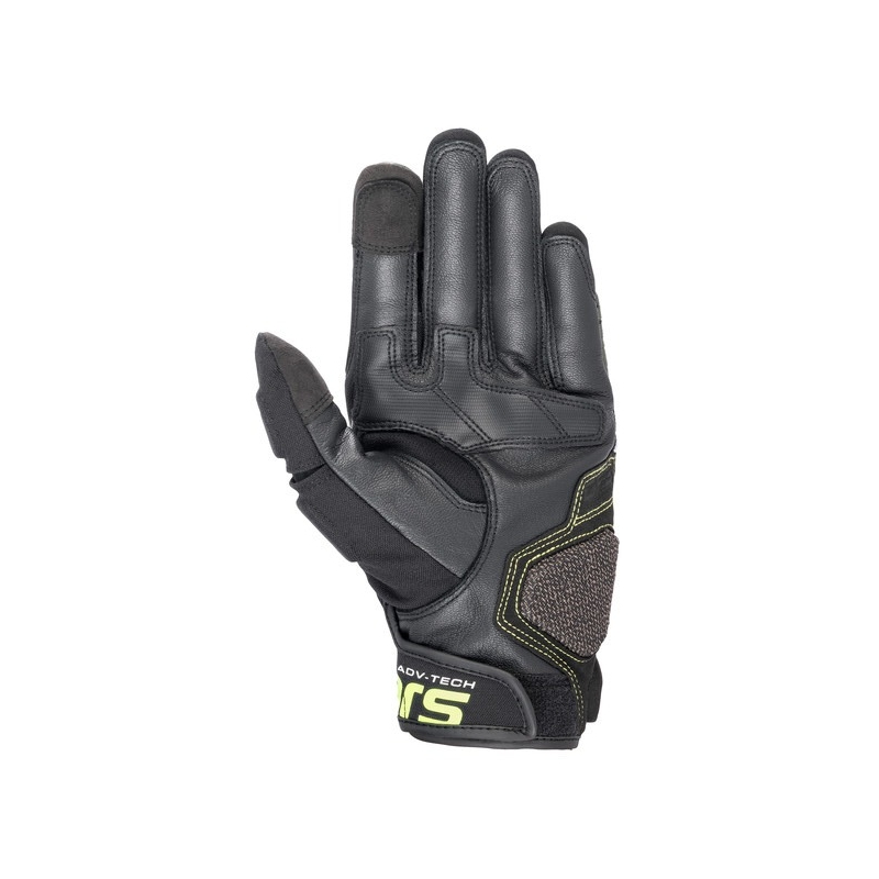 Alpinestars Halo Black-Green-Fluo Yellow motociklininko pirštinės
