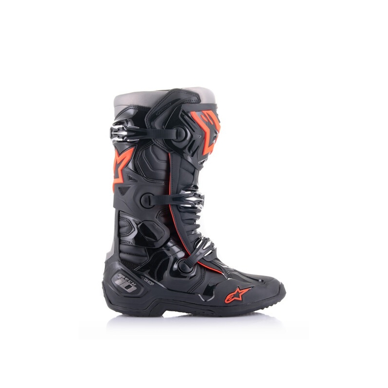 Alpinestars Tech 10 black-fluo red-grey motociklininko batai