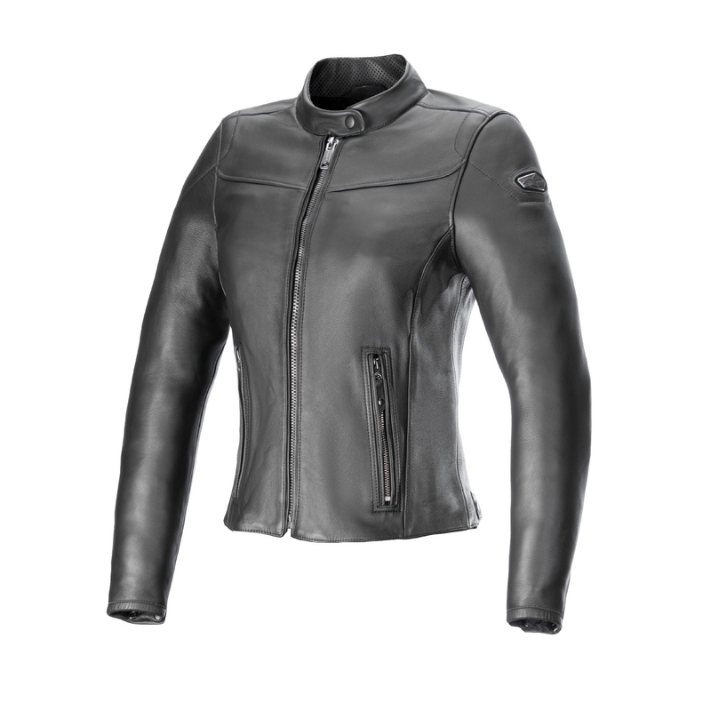 "Alpinestars" moterų "Ory" juoda odinė motociklo striukė