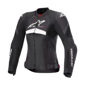 "Alpinestars" moterų "Stella T-GP Plus R 4 Airflow" juodai balta motociklininko striukė