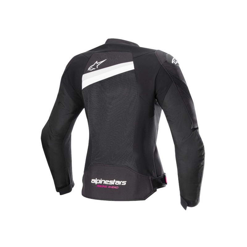 "Alpinestars" moterų "Stella T-GP Plus R 4 Airflow" juodai balta motociklininko striukė