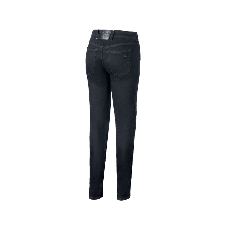 "Alpinestars" moterų "Daisy 3 Denim" juodi motociklininko džinsai