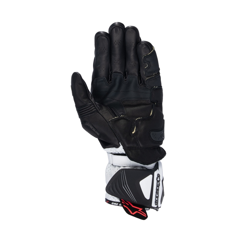 Alpinestars GP PRO R 4 motociklininko pirštinės juodai baltos