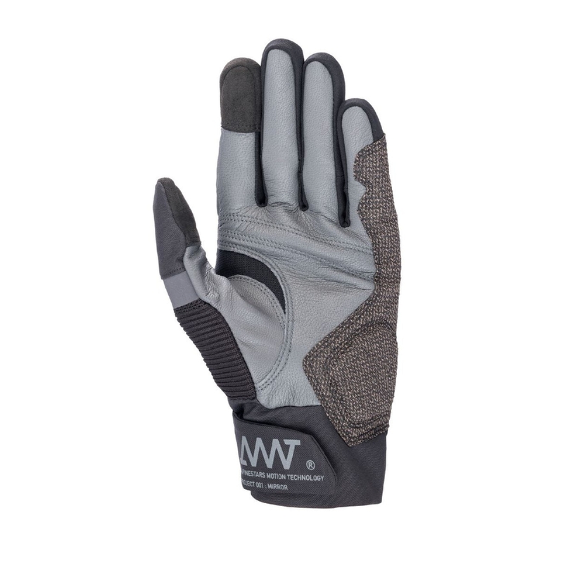 Alpinestars AMT-10 AIR HDRY juodai tamsiai pilkos motociklininko pirštinės