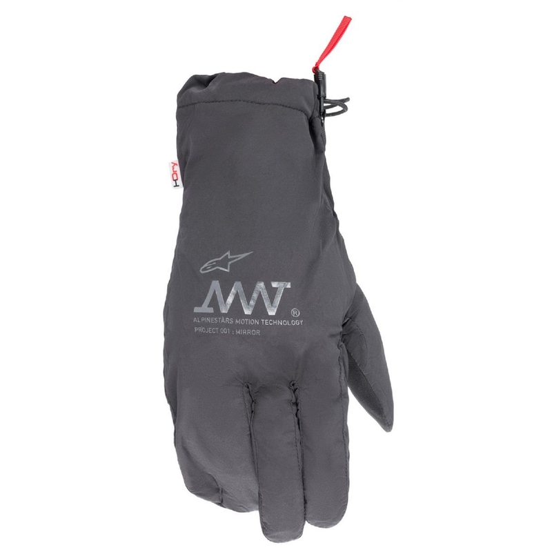 Alpinestars AMT-10 AIR HDRY juodai tamsiai pilkos motociklininko pirštinės