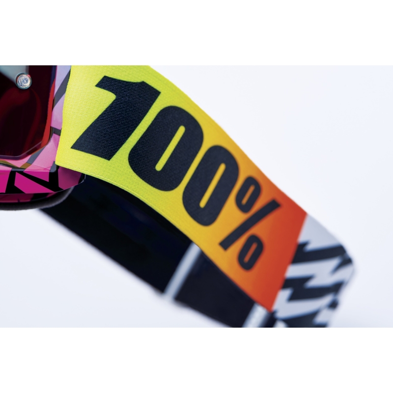 Motokroso akiniai 100% ACCURI 2 Special UTV/OTG - riboto leidimo Ken Block raudoni su chromuotu stiklu