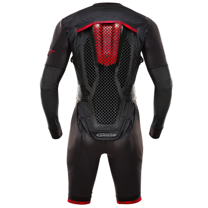 Alpinestars TECH-AIR®10 oro pagalvių sistema juoda-raudona-pilka