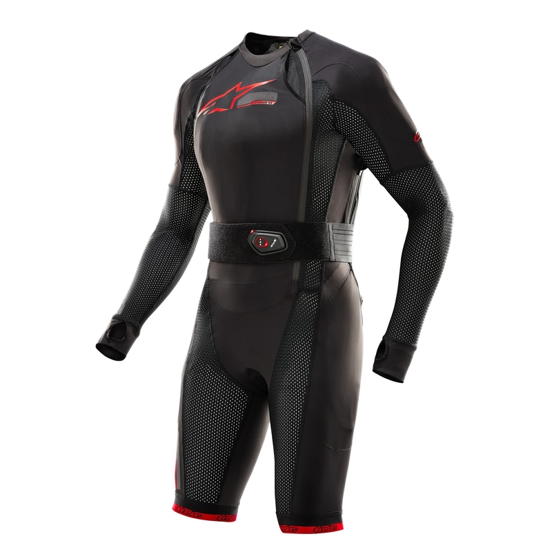 Alpinestars TECH-AIR®10 oro pagalvių sistema juoda-raudona-pilka