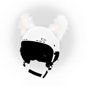 Yeti šalmo ausys baltos spalvos